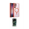 MARSİLYAN™- Galaxy S24 Ultra Kılıf Nova Işık Özel Seri - Siyah 360 Mat Full Body Arka Koruyucu