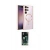 MARSİLYAN™- Galaxy S24 Ultra Kılıf Nova Işık Özel Seri - Siyah 360 Mat Full Body Arka Koruyucu