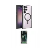 MARSİLYAN™- Galaxy S24 Ultra Kılıf Nova Işık Özel Seri - Siyah 360 Mat Full Body Arka Koruyucu