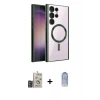 MARSİLYAN™- Galaxy S24 Ultra Kılıf Nova Işık Özel Seri - Siyah Joko Magic 5D Cam + Bilvis Titan Kamera Lens - DNMR