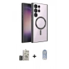 MARSİLYAN™- Galaxy S24 Ultra Kılıf Nova Işık Özel Seri - Siyah Joko Magic 5D Cam + Bilvis Titan Kamera Lens - DNMR