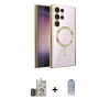 MARSİLYAN™- Galaxy S24 Ultra Kılıf Nova Işık Özel Seri - Siyah Joko Magic 5D Cam + Bilvis Titan Kamera Lens - DNMR