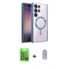 MARSİLYAN™- Galaxy S24 Ultra Kılıf Nova Işık Özel Seri - Siyah Joko Magic 5D Cam + Raze Metal Kamera Lens - GS
