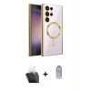 MARSİLYAN™- Galaxy S24 Ultra Kılıf Nova Işık Özel Seri - Siyah Joko Magic 5D Cam + Kamera Lens Koruma Cam - SF