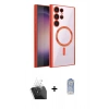 MARSİLYAN™- Galaxy S24 Ultra Kılıf Nova Işık Özel Seri - Siyah Joko Magic 5D Cam + Kamera Lens Koruma Cam - SF
