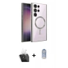 MARSİLYAN™- Galaxy S24 Ultra Kılıf Nova Işık Özel Seri - Siyah Joko Magic 5D Cam + Kamera Lens Koruma Cam - SF