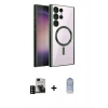 MARSİLYAN™- Galaxy S24 Ultra Kılıf Nova Işık Özel Seri - Siyah Joko Magic 5D Cam + PVD Metal Kamera Lens - SH