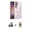 MARSİLYAN™- Galaxy S24 Ultra Kılıf Nova Işık Özel Seri - Siyah Joko Magic 5D Hayalet Cam + PVD Metal Kamera Lens - GD