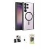 MARSİLYAN™- Galaxy S24 Ultra Kılıf Nova Işık Özel Seri - Siyah Joko Magic 5D Hayalet Cam + PVD Metal Kamera Lens - GD