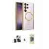 MARSİLYAN™- Galaxy S24 Ultra Kılıf Nova Işık Özel Seri - Siyah Joko Magic 5D Hayalet Cam + PVD Metal Kamera Lens - GD