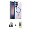 MARSİLYAN™- Galaxy S24 Ultra Kılıf Nova Işık Özel Seri - Siyah Joko Magic 5D Hayalet Cam + PVD Metal Kamera Lens - GD