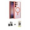 MARSİLYAN™- Galaxy S24 Ultra Kılıf Nova Işık Özel Seri - Siyah Joko Magic 5D Hayalet Cam + PVD Metal Kamera Lens - SH