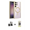 MARSİLYAN™- Galaxy S24 Ultra Kılıf Nova Işık Özel Seri - Siyah Joko Magic 5D Hayalet Cam + PVD Metal Kamera Lens - SH