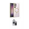 MARSİLYAN™- Galaxy S24 Ultra Kılıf Nova Işık Özel Seri - Siyah Vanessa Magic Hayalet Cam