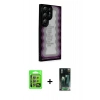 MARSİLYAN™- Galaxy S24 Ultra Kılıf Odak Klasik Serisi - Şeffaf 360 Full Body Arka Koruyucu + Raze Metal Kamera Lens - GI