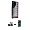 MARSİLYAN™- Galaxy S24 Ultra Kılıf Odak Klasik Serisi - Şeffaf 360 Full Body Arka Koruyucu + PVD Metal Kamera Lens - SH