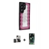 MARSİLYAN™- Galaxy S24 Ultra Kılıf Odak Klasik Serisi - Siyah 360 Mat Full Body Arka Koruyucu + PVD Metal Kamera Lens - DNMR