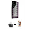 MARSİLYAN™- Galaxy S24 Ultra Kılıf Odak Klasik Serisi - Siyah AutoKit 5in1 Fiber Polymer Nano Ekran Koruyucu + Kamera Lens Koruma Cam - SF