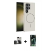 MARSİLYAN™- Galaxy S24 Ultra Kılıf Siluet Doku Özel Seri - Siyah 360 Mat Full Body Arka Koruyucu + PVD Metal Kamera Lens - DNMR
