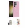 MARSİLYAN™- Galaxy S24 Ultra Kılıf Siluet Doku Özel Seri - Siyah AutoKit 5in1 Fiber Polymer Nano Ekran Koruyucu + Bilvis Titan Kamera Lens - GD
