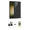 MARSİLYAN™- Galaxy S24 Ultra Kılıf Siluet Doku Özel Seri - Siyah Joko Magic 5D Hayalet Cam + PVD Metal Kamera Lens - SH