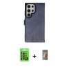 MARSİLYAN™- Galaxy S24 Ultra Kılıf Siluet Işık Serisi - Siyah AutoKit 5in1 Fiber Hayalet Polymer Nano Ekran Koruyucu + Raze Metal Kamera Lens - SH