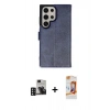 MARSİLYAN™- Galaxy S24 Ultra Kılıf Siluet Işık Serisi - Siyah AutoKit 5in1 Fiber Polymer Nano Ekran Koruyucu + PVD Metal Kamera Lens - DNMR