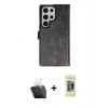 MARSİLYAN™- Galaxy S24 Ultra Kılıf Siluet Işık Serisi - Siyah Joko Magic 5D Hayalet Cam + Kamera Lens Koruma Cam - SF