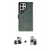 MARSİLYAN™- Galaxy S24 Ultra Kılıf Siluet Işık Serisi - Siyah Vanessa Magic Hayalet Cam + PVD Metal Kamera Lens - GD
