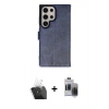 MARSİLYAN™- Galaxy S24 Ultra Kılıf Siluet Işık Serisi - Siyah Vanessa Magic Hayalet Cam + Kamera Lens Koruma Cam - SF