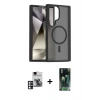 MARSİLYAN™- Galaxy S24 Ultra Kılıf Siluet Minimal Prime - Şeffaf 360 Full Body Arka Koruyucu + PVD Metal Kamera Lens - PE