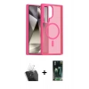 MARSİLYAN™- Galaxy S24 Ultra Kılıf Siluet Minimal Prime - Siyah 360 Mat Full Body Arka Koruyucu + Kamera Lens Koruma Cam - SF