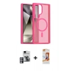 MARSİLYAN™- Galaxy S24 Ultra Kılıf Siluet Minimal Prime - Siyah AutoKit 5in1 Fiber Polymer Nano Ekran Koruyucu + PVD Metal Kamera Lens - PE