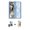 MARSİLYAN™- Galaxy S24 Ultra Kılıf Siluet Minimal Prime - Siyah AutoKit 5in1 Fiber Polymer Nano Ekran Koruyucu + PVD Metal Kamera Lens - PE