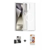 MARSİLYAN™- Galaxy S24 Ultra Kılıf Siluet Minimal Prime - Siyah AutoKit 5in1 Fiber Polymer Nano Ekran Koruyucu + PVD Metal Kamera Lens - DNMR