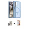 MARSİLYAN™- Galaxy S24 Ultra Kılıf Siluet Minimal Prime - Siyah AutoKit 5in1 Fiber Polymer Nano Ekran Koruyucu + Bilvis Titan Kamera Lens - GD