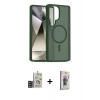 MARSİLYAN™- Galaxy S24 Ultra Kılıf Siluet Minimal Prime - Siyah Bilvis 3D Cam Ekran Koruyucu + Bilvis Titan Kamera Lens - GD