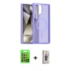 MARSİLYAN™- Galaxy S24 Ultra Kılıf Siluet Minimal Prime - Siyah Bilvis 3D Cam Ekran Koruyucu + Raze Metal Kamera Lens - SI