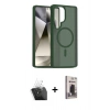 MARSİLYAN™- Galaxy S24 Ultra Kılıf Siluet Minimal Prime - Siyah Bilvis Hayalet Cam Ekran Koruyucu + Kamera Lens Koruma Cam - SF