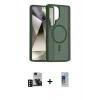 MARSİLYAN™- Galaxy S24 Ultra Kılıf Siluet Minimal Prime - Siyah Durable Full Glue Curved Cam + PVD Metal Kamera Lens - DNMR
