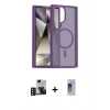 MARSİLYAN™- Galaxy S24 Ultra Kılıf Siluet Minimal Prime - Siyah Durable Full Glue Curved Cam + PVD Metal Kamera Lens - DNMR