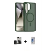 MARSİLYAN™- Galaxy S24 Ultra Kılıf Siluet Minimal Prime - Siyah Durable Full Glue Curved Cam + PVD Metal Kamera Lens - SH