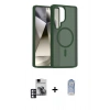 MARSİLYAN™- Galaxy S24 Ultra Kılıf Siluet Minimal Prime - Siyah Joko Magic 5D Cam + PVD Metal Kamera Lens - PE