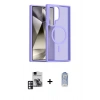 MARSİLYAN™- Galaxy S24 Ultra Kılıf Siluet Minimal Prime - Siyah Joko Magic 5D Cam + PVD Metal Kamera Lens - PE