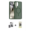 MARSİLYAN™- Galaxy S24 Ultra Kılıf Siluet Minimal Prime - Siyah Joko Magic 5D Hayalet Cam + PVD Metal Kamera Lens - PE