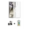 MARSİLYAN™- Galaxy S24 Ultra Kılıf Siluet Minimal Prime - Siyah Polymer Nano Ekran Koruyucu + PVD Metal Kamera Lens - DNMR