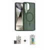 MARSİLYAN™- Galaxy S24 Ultra Kılıf Siluet Minimal Prime - Siyah Polymer Nano Ekran Koruyucu + Bilvis Titan Kamera Lens - GD