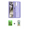 MARSİLYAN™- Galaxy S24 Ultra Kılıf Siluet Minimal Prime - Siyah Polymer Nano Ekran Koruyucu + Raze Metal Kamera Lens - GS