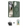 MARSİLYAN™- Galaxy S24 Ultra Kılıf Siluet Minimal Prime - Siyah Polymer Nano Ekran Koruyucu + Kamera Lens Koruma Cam - SF