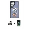 MARSİLYAN™- Galaxy S24 Ultra Kılıf Siluet Modern Özel Seri - Şeffaf 360 Full Body Arka Koruyucu + PVD Metal Kamera Lens - DNMR